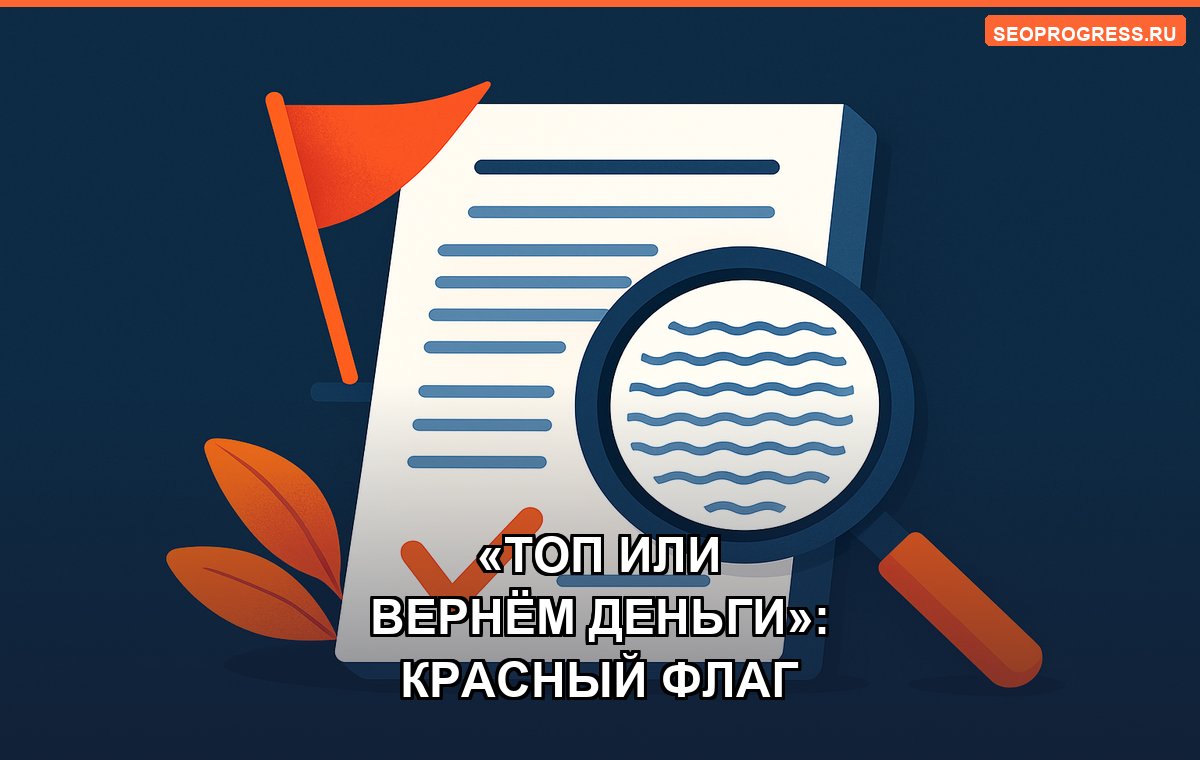 «Топ или вернём деньги»: почему гарантии в SEO — красный флаг